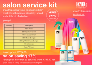 K18 Salon Service Kit Offer
